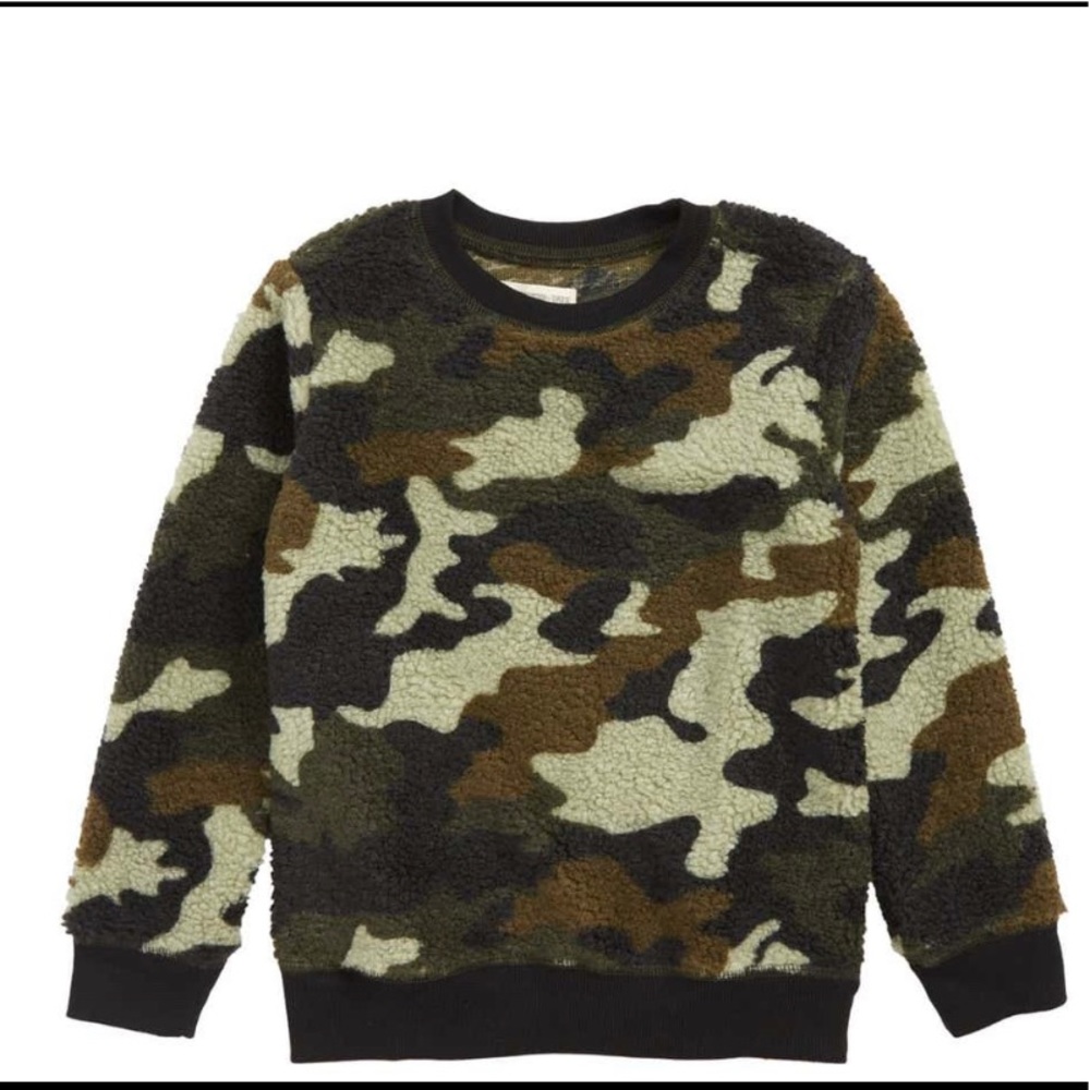 NWT Tucker + Tate Fleece Camo sweatshirt new